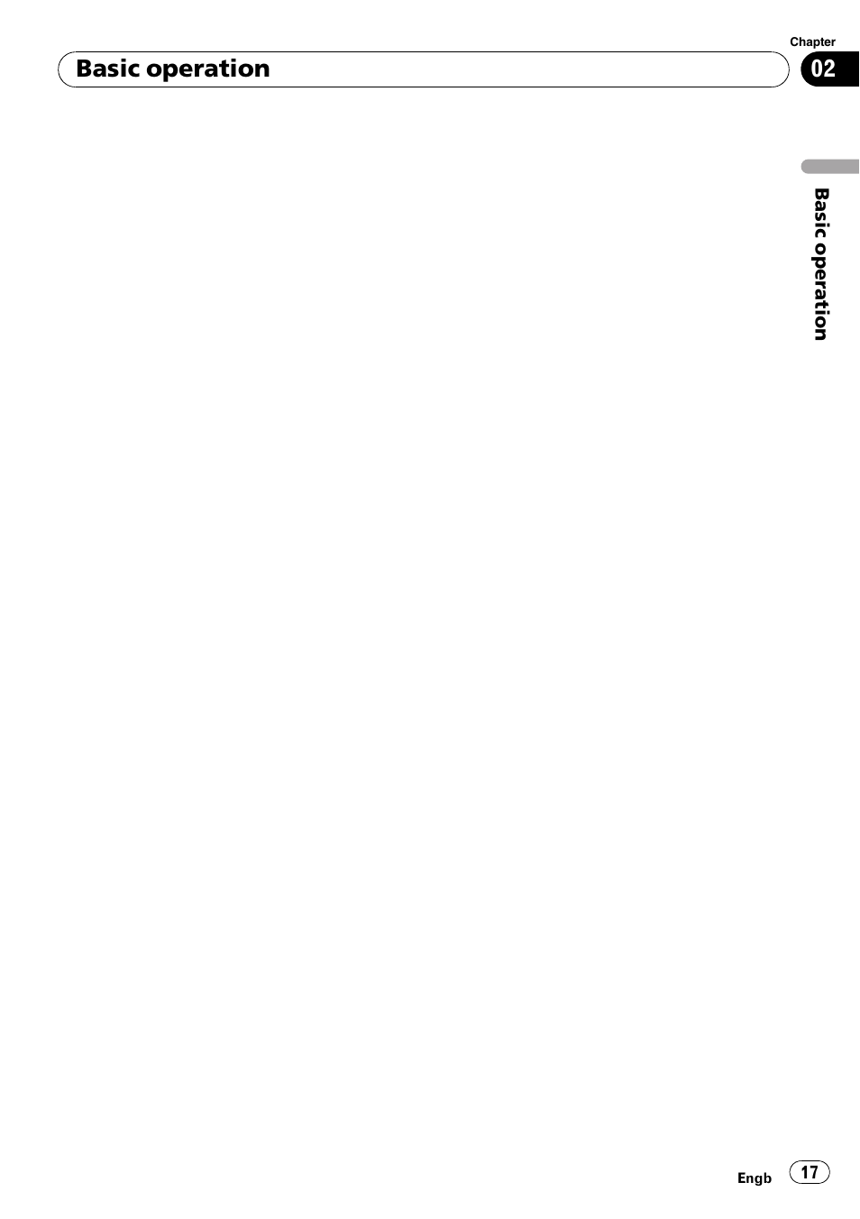 Basic operation | Pioneer AVIC-F10BT User Manual | Page 17 / 172