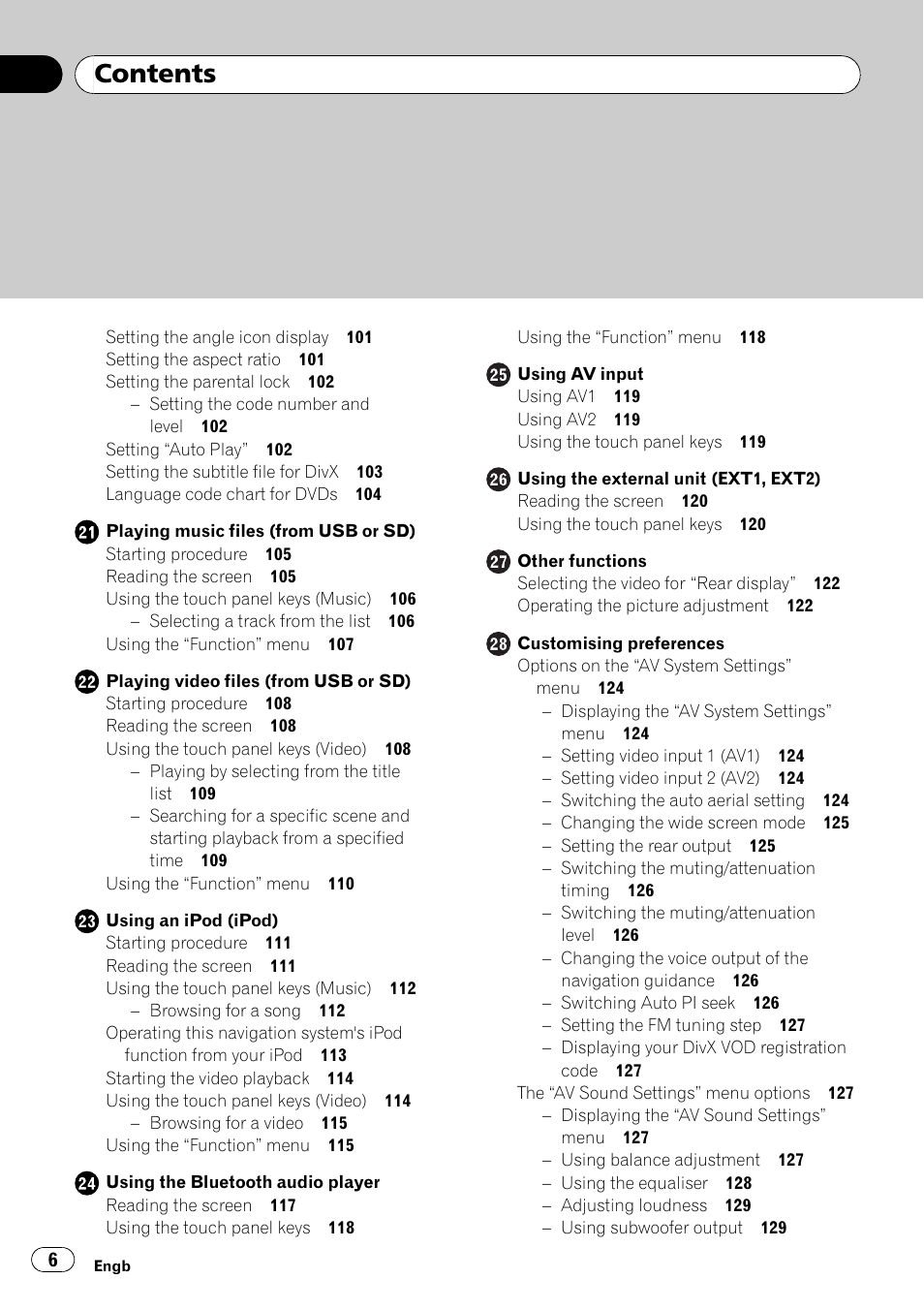 Pioneer AVIC-F10BT User Manual | Page 6 / 172