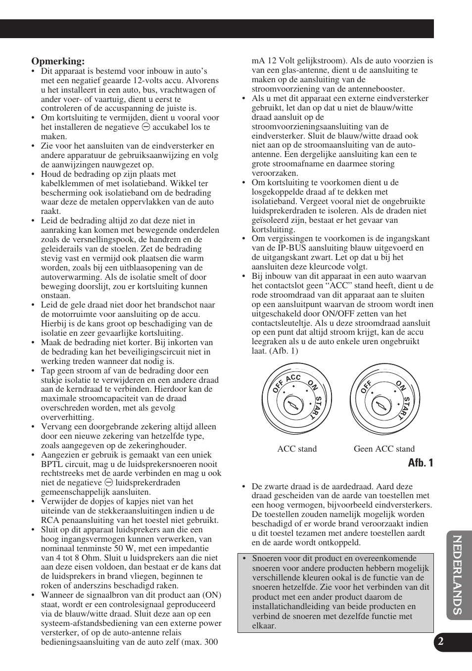 Afb. 1 | Pioneer AVH-P6400R User Manual | Page 63 / 76