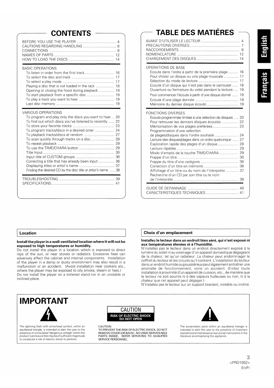 Pioneer PD-F1007 User Manual | Page 3 / 84