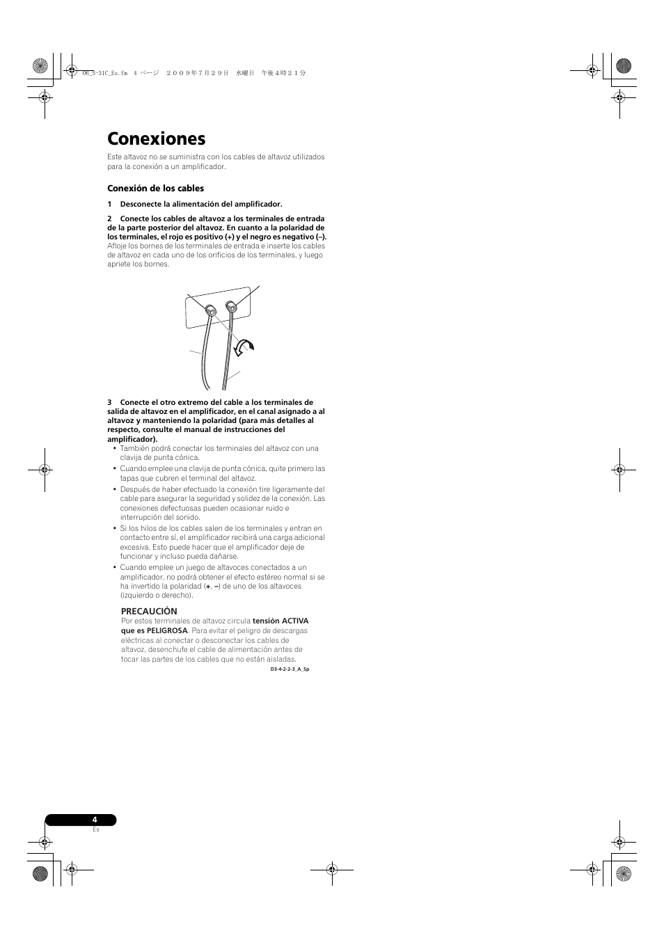 Conexiones | Pioneer S-31C-K User Manual | Page 24 / 59
