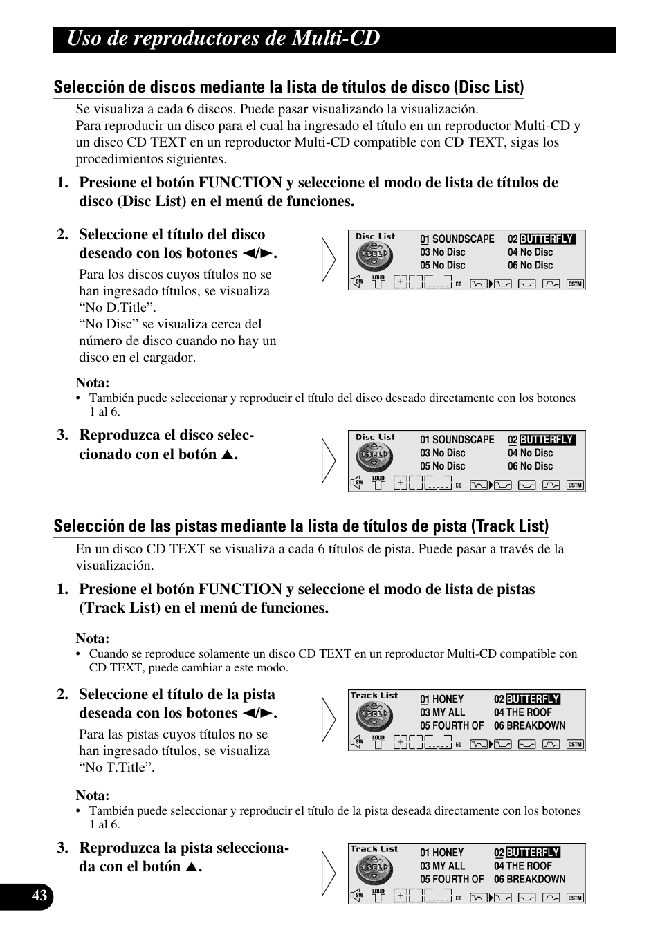 Uso de reproductores de multi-cd | Pioneer MEH-P9100R User Manual | Page 124 / 164