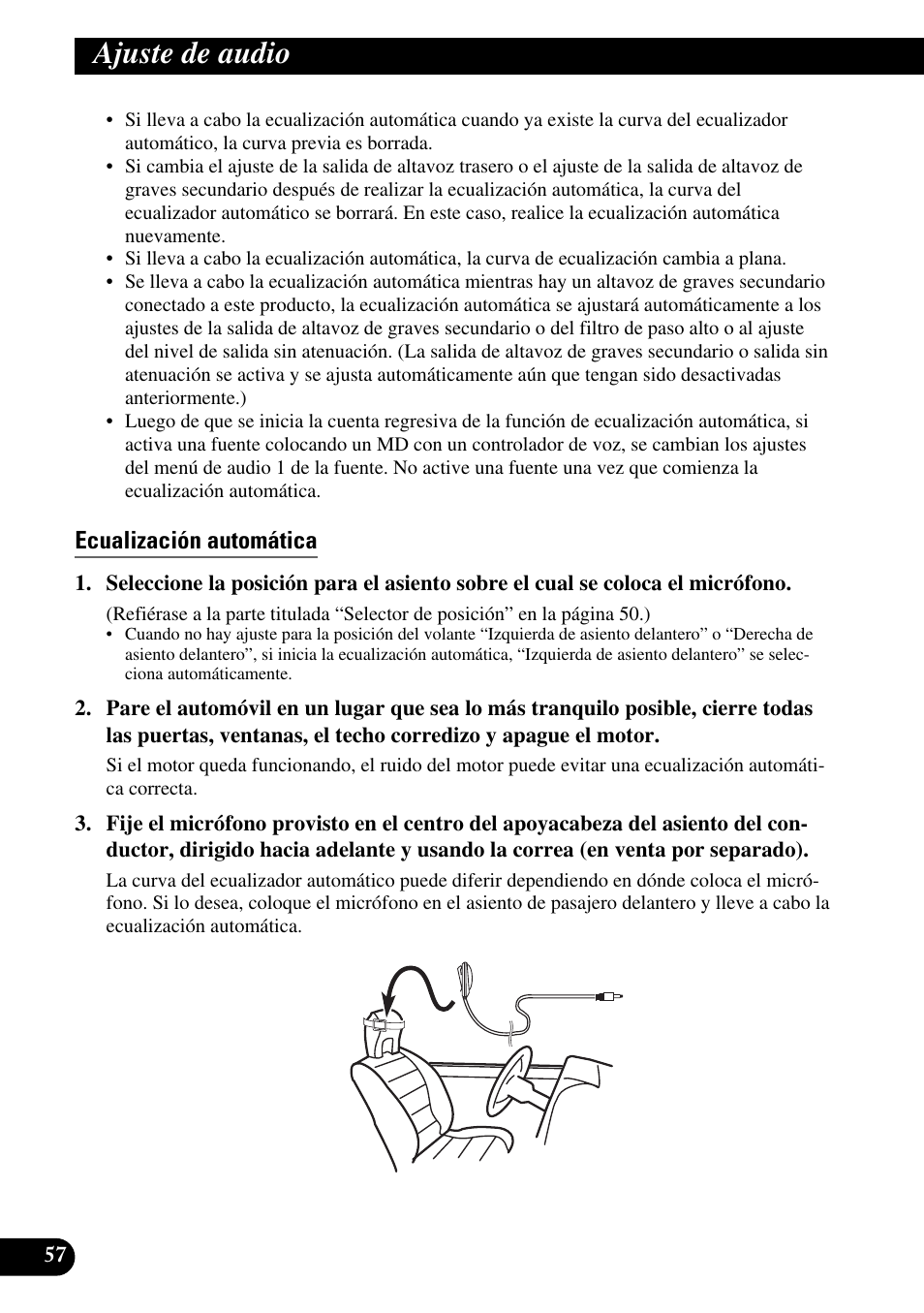 Ecualización automática, Ajuste de audio | Pioneer MEH-P9100R User Manual | Page 138 / 164