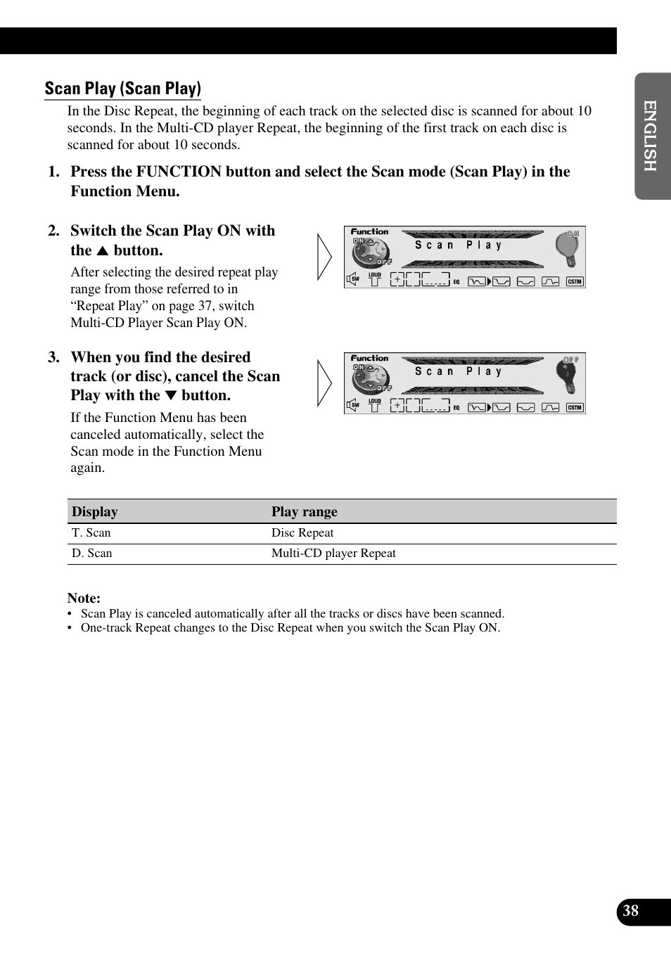 Scan play (scan play) | Pioneer MEH-P9100R User Manual | Page 39 / 164