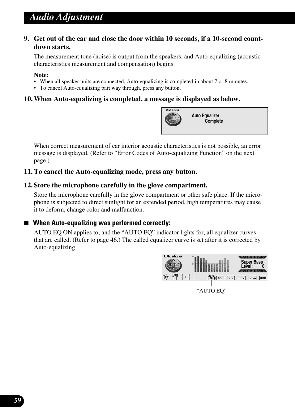 Audio adjustment | Pioneer MEH-P9100R User Manual | Page 60 / 164