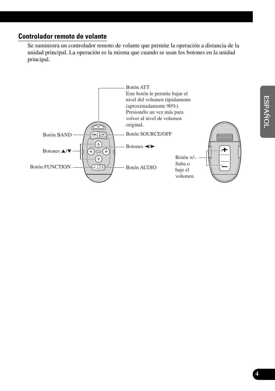 Controlador remoto de volante | Pioneer MEH-P9100R User Manual | Page 85 / 164