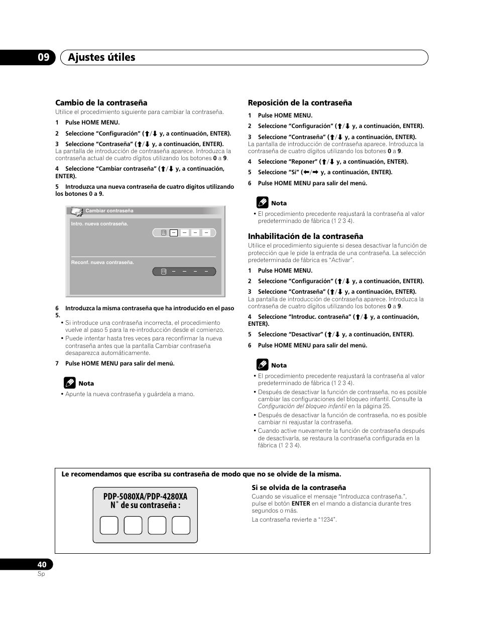 Ajustes útiles 09 | Pioneer PDP-5080XA User Manual | Page 340 / 362