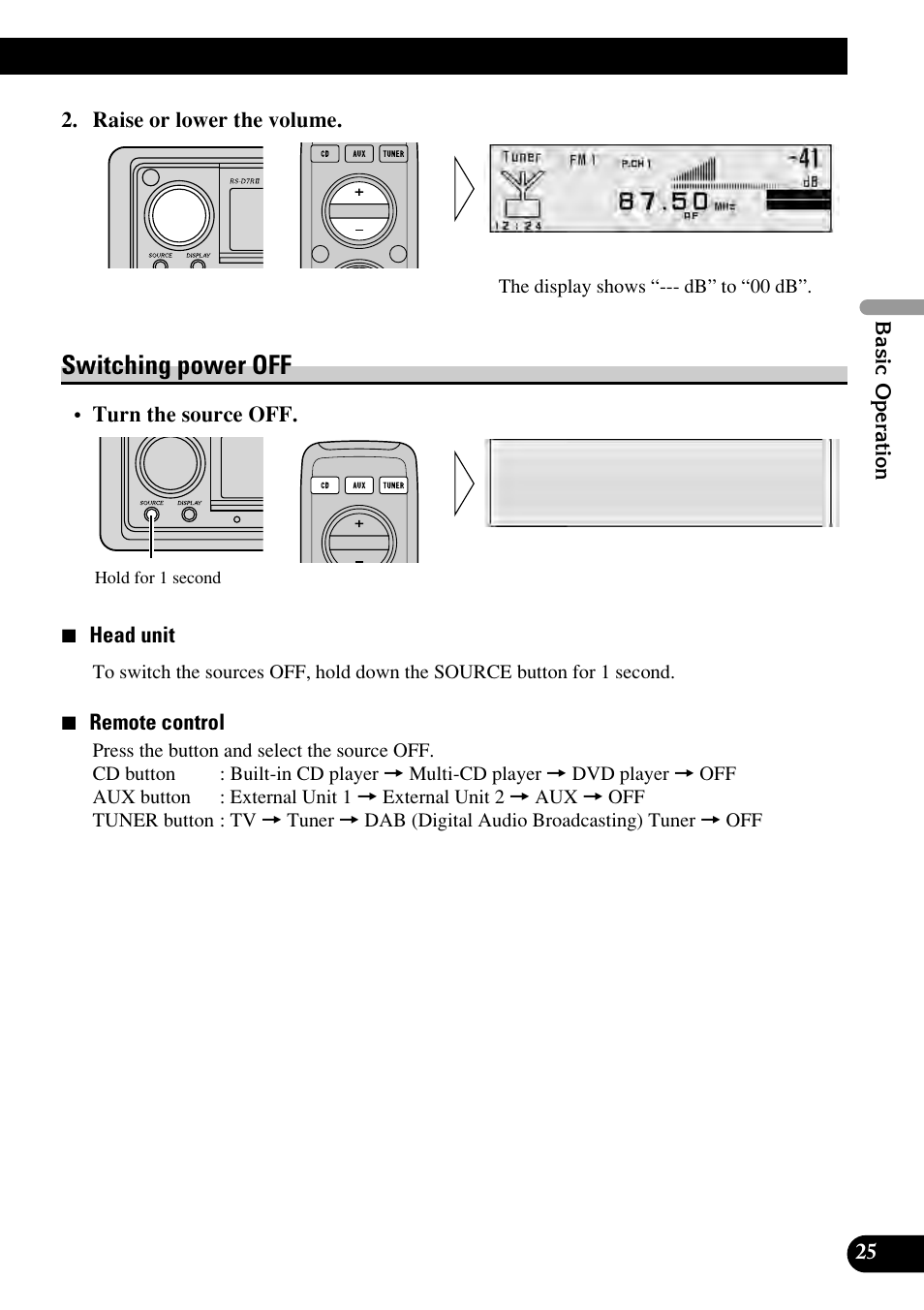 Switching power off | Pioneer RS-D7RII User Manual | Page 25 / 92