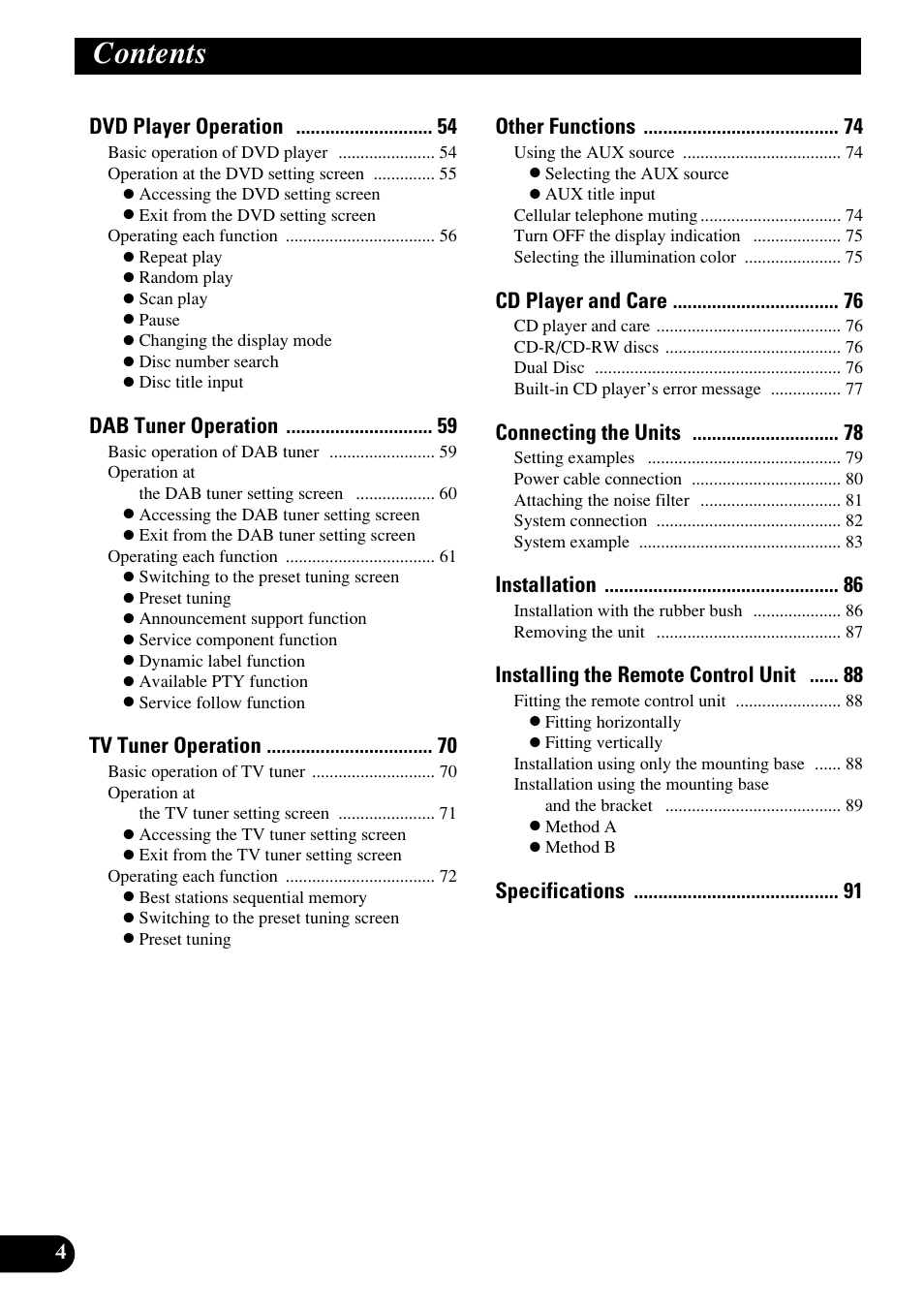 Pioneer RS-D7RII User Manual | Page 4 / 92