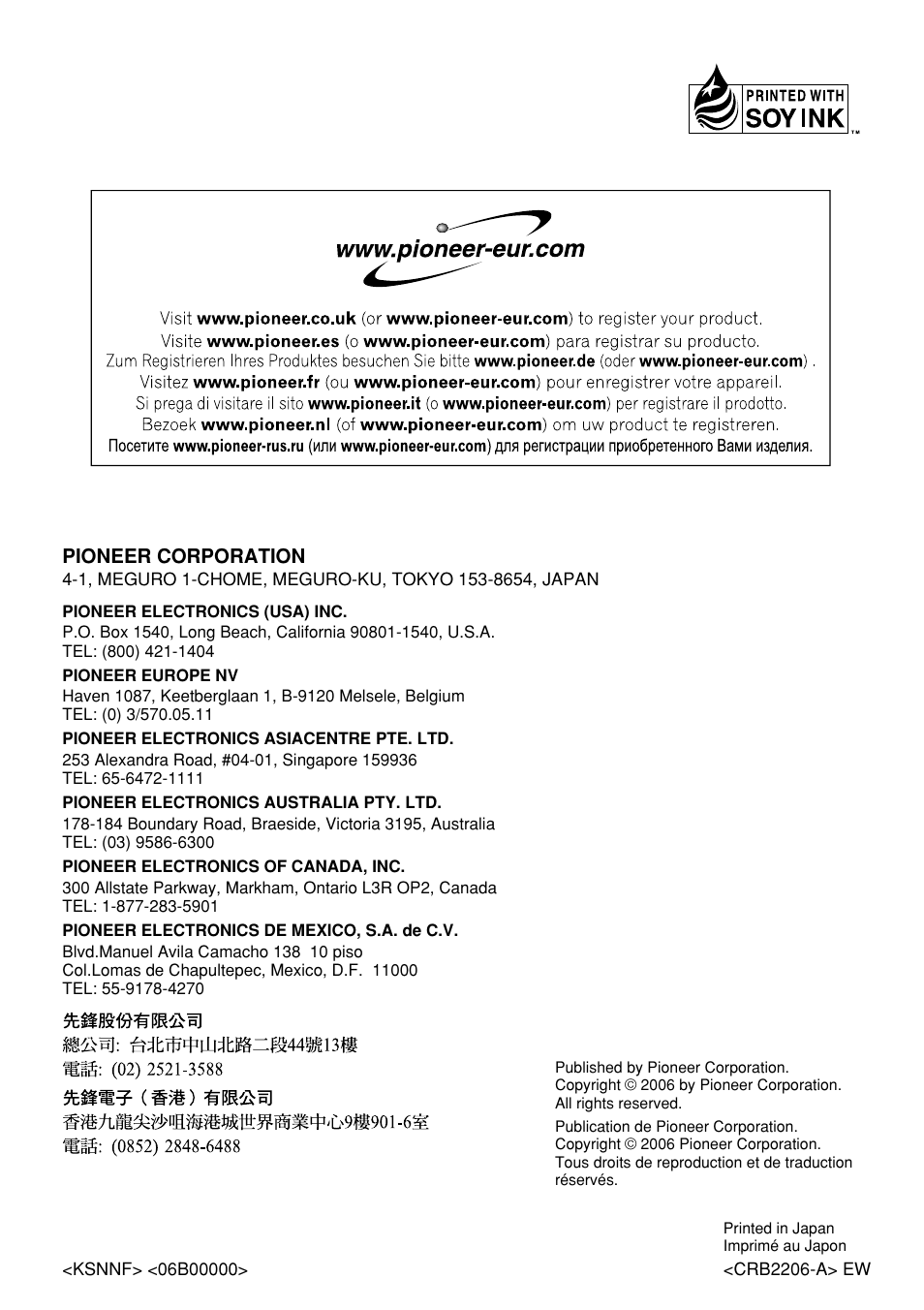 Pioneer RS-D7RII User Manual | Page 92 / 92
