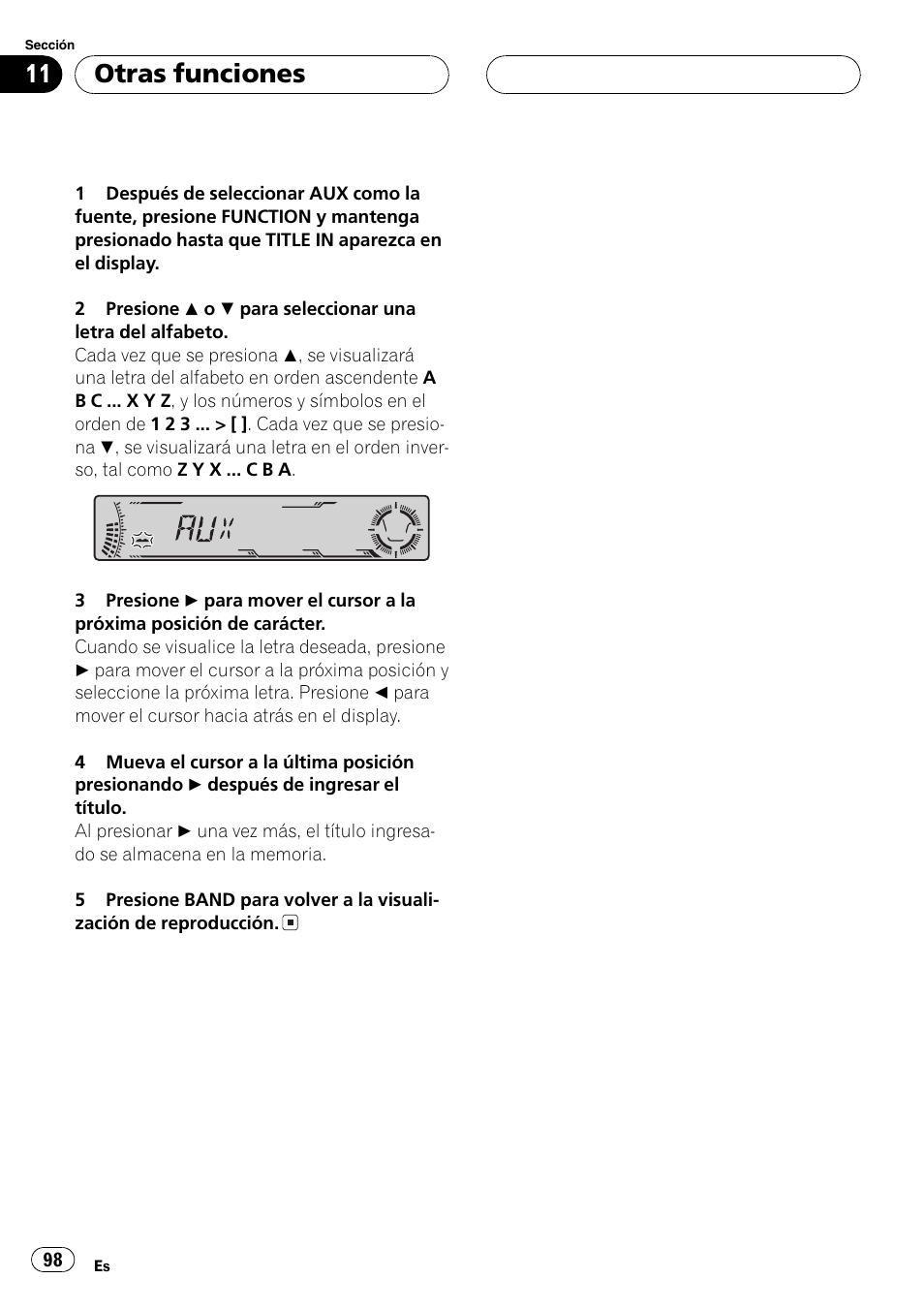 Otras funciones | Pioneer DEH-P6700MP User Manual | Page 98 / 108