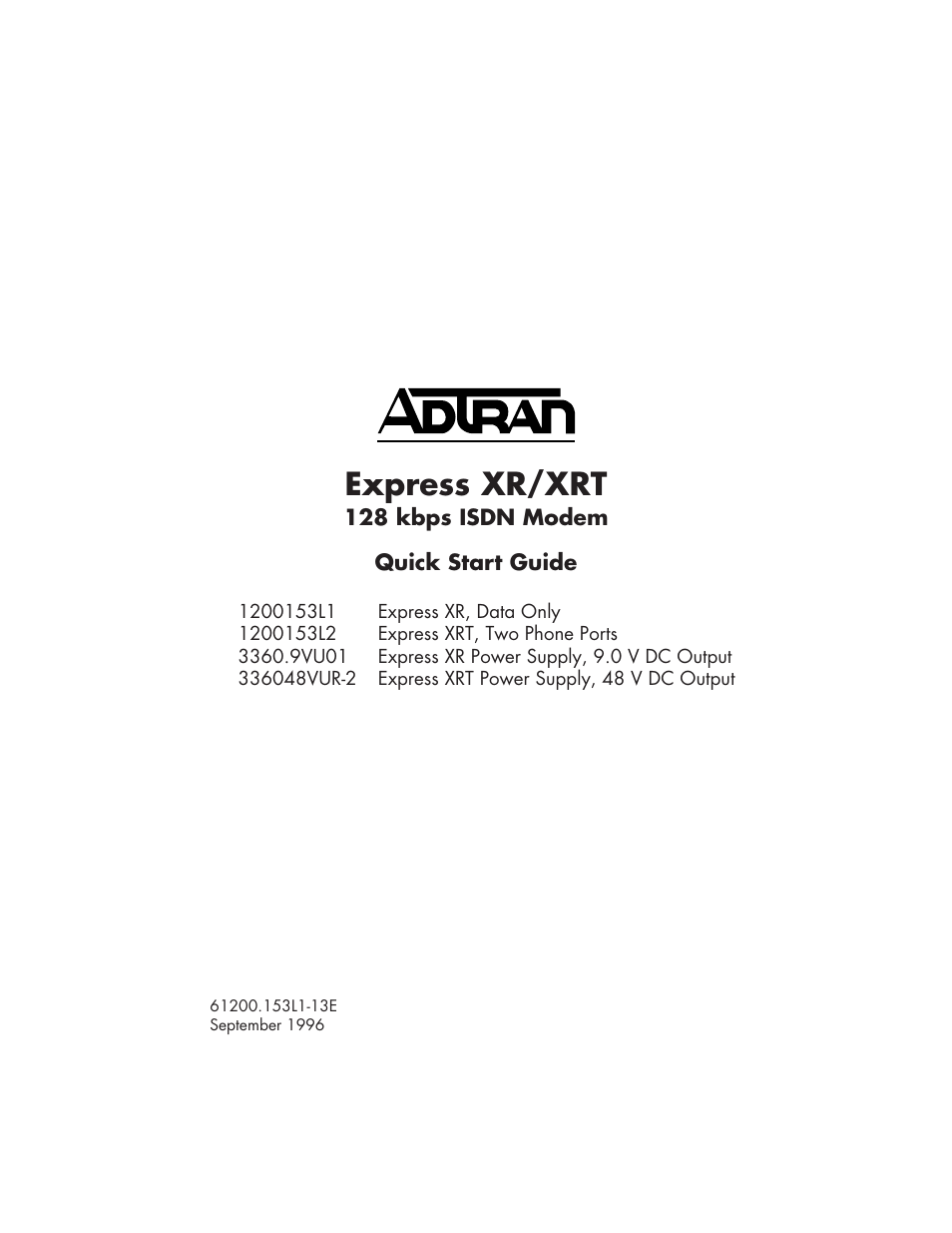 ADTRAN XRT User Manual | 94 pages