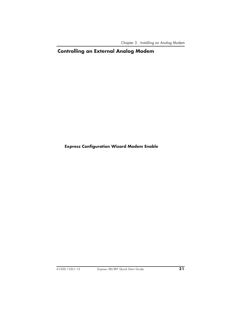 Controlling an external analog modem | ADTRAN XRT User Manual | Page 43 / 94