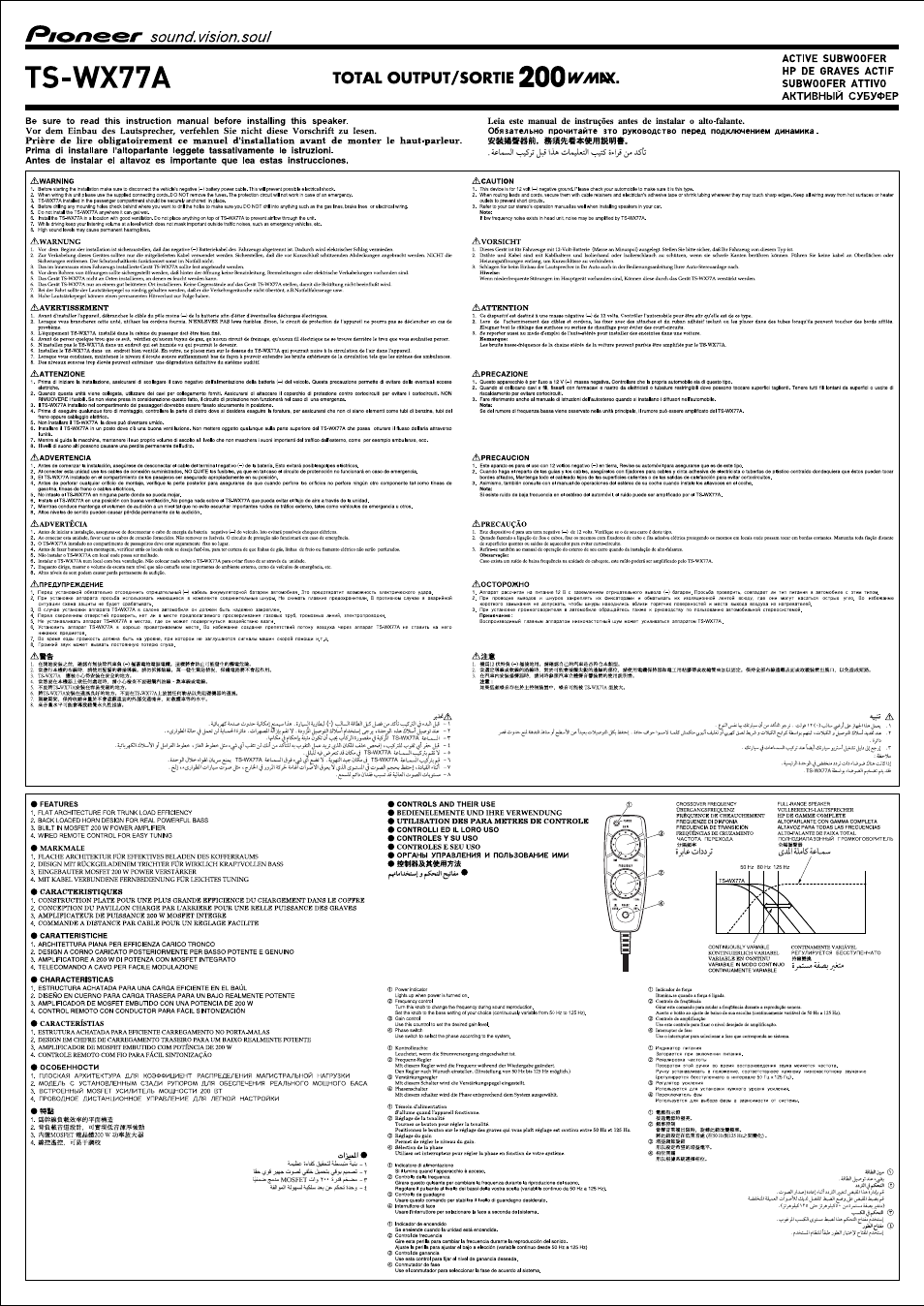 Pioneer TS-WX77A User Manual | 2 pages