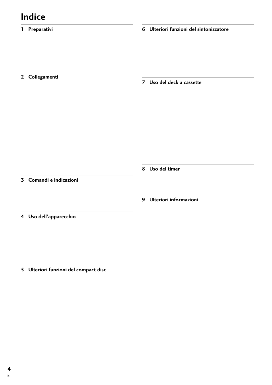 Indice | Pioneer CT-F10 User Manual | Page 76 / 146