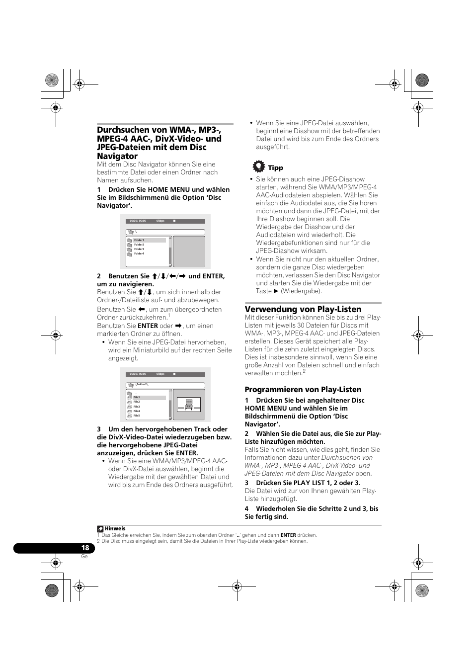 Verwendung von play-listen, Programmieren von play-listen | Pioneer DCS-370 User Manual | Page 110 / 141
