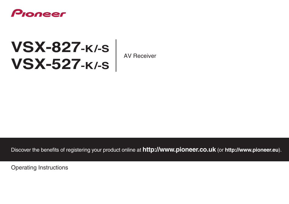 Pioneer VSX-527-K User Manual | 68 pages