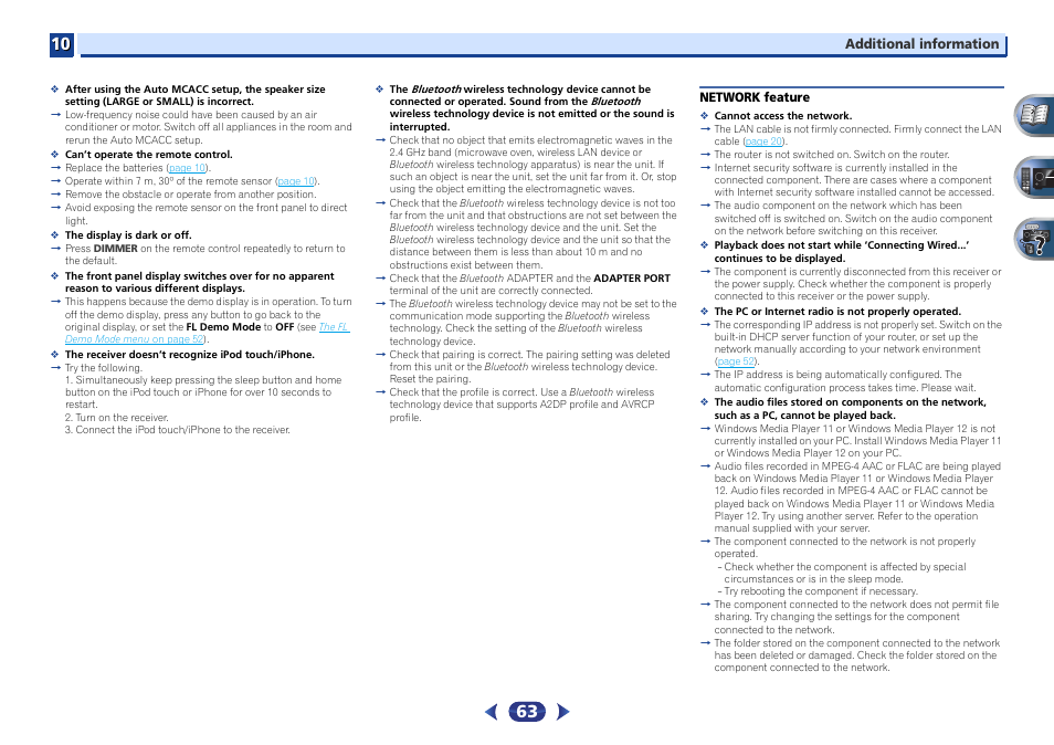 Network feature | Pioneer VSX-527-K User Manual | Page 63 / 68