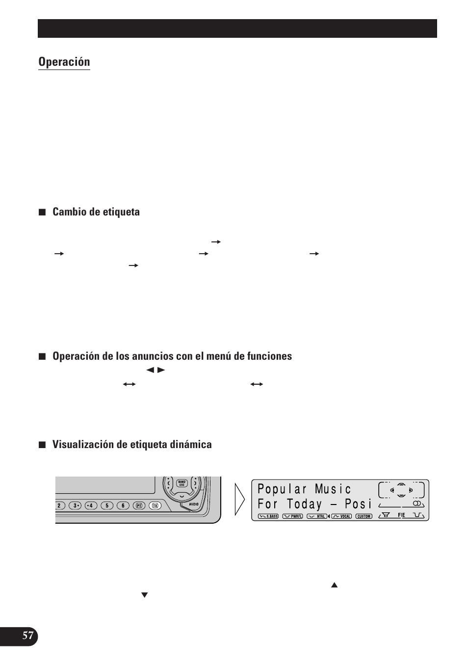Otras funciones, Operación | Pioneer MEH-P7100R User Manual | Page 118 / 124