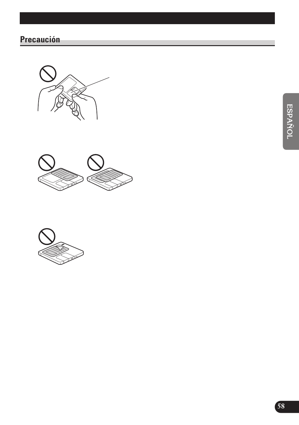 Reproductor de md y cuidados, Precaución | Pioneer MEH-P7100R User Manual | Page 119 / 124