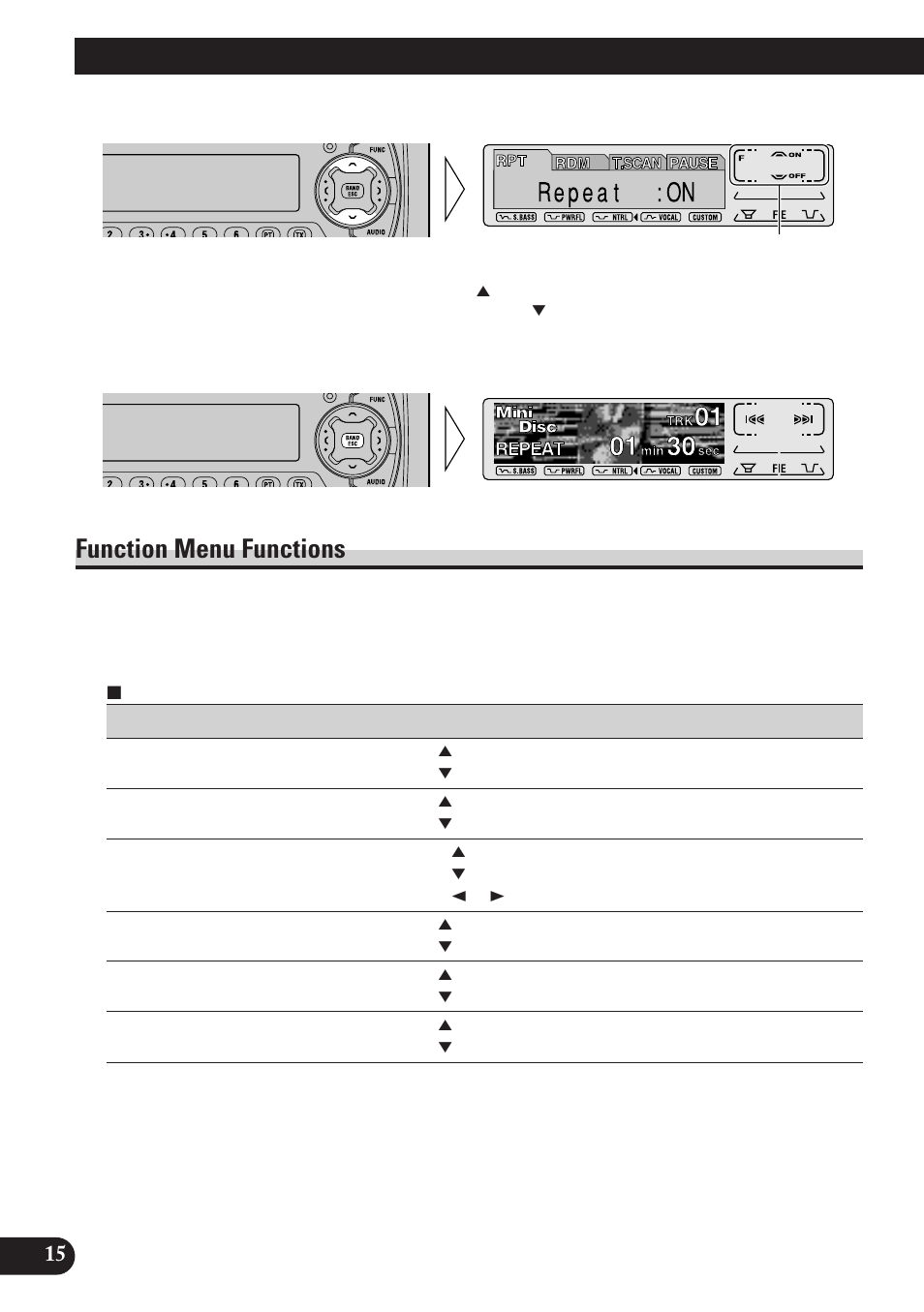 Function menu functions, Basic operation | Pioneer MEH-P7100R User Manual | Page 16 / 124