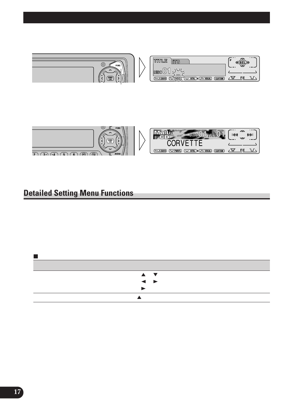 Detailed setting menu functions, Basic operation | Pioneer MEH-P7100R User Manual | Page 18 / 124