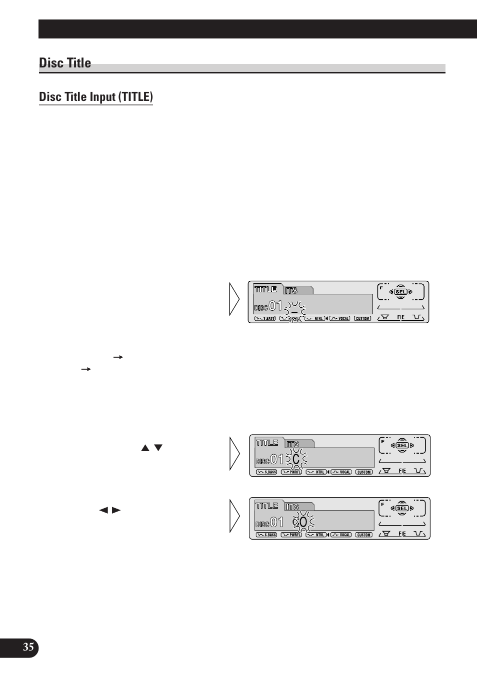 Disc title, Disc title input (title), Selecting discs by disc title list (t.list) | Displaying disc title, A title (english), Using multi-cd players | Pioneer MEH-P7100R User Manual | Page 36 / 124