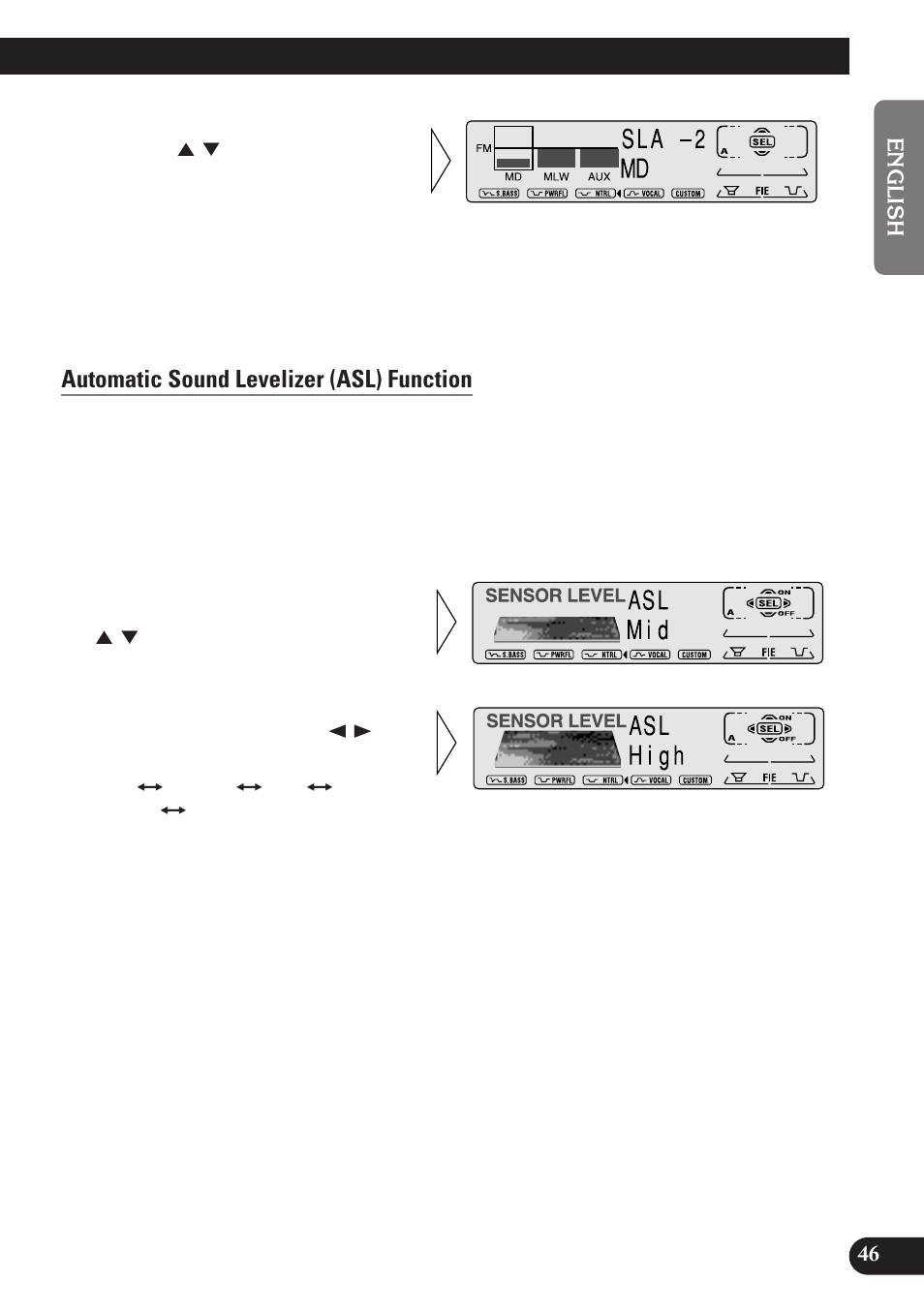 Automatic sound levelizer (asl) function | Pioneer MEH-P7100R User Manual | Page 47 / 124