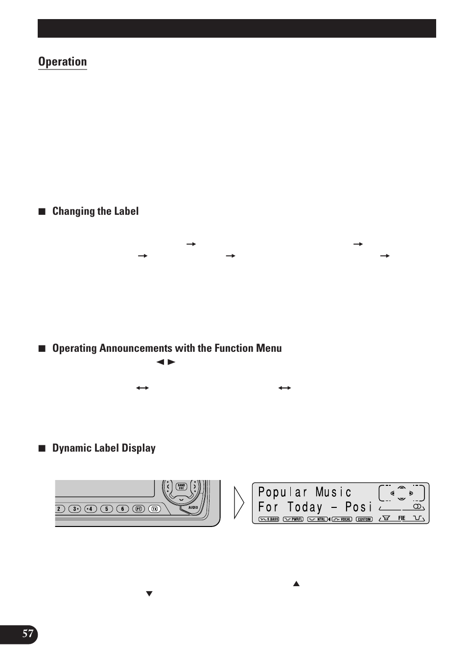 Other functions, Operation | Pioneer MEH-P7100R User Manual | Page 58 / 124