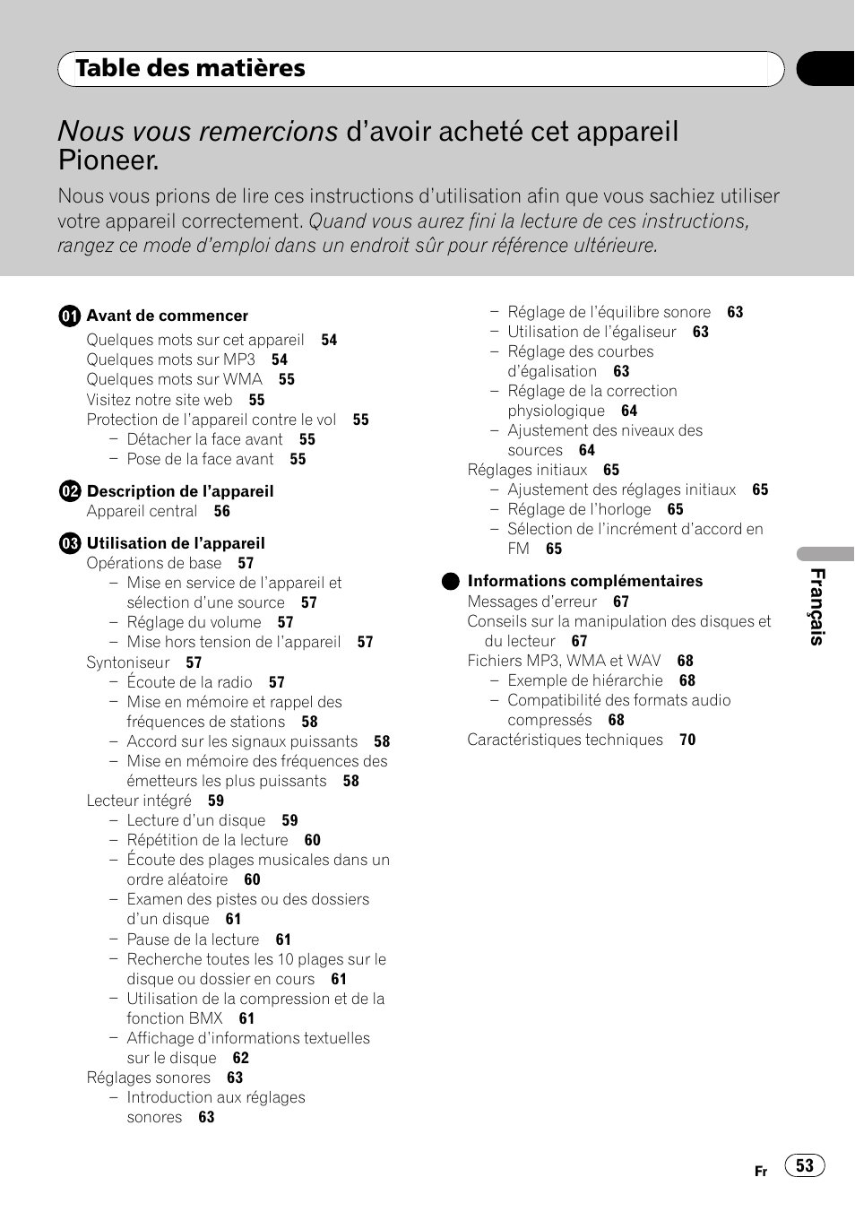 Pioneer DEH-281MP User Manual | Page 53 / 124