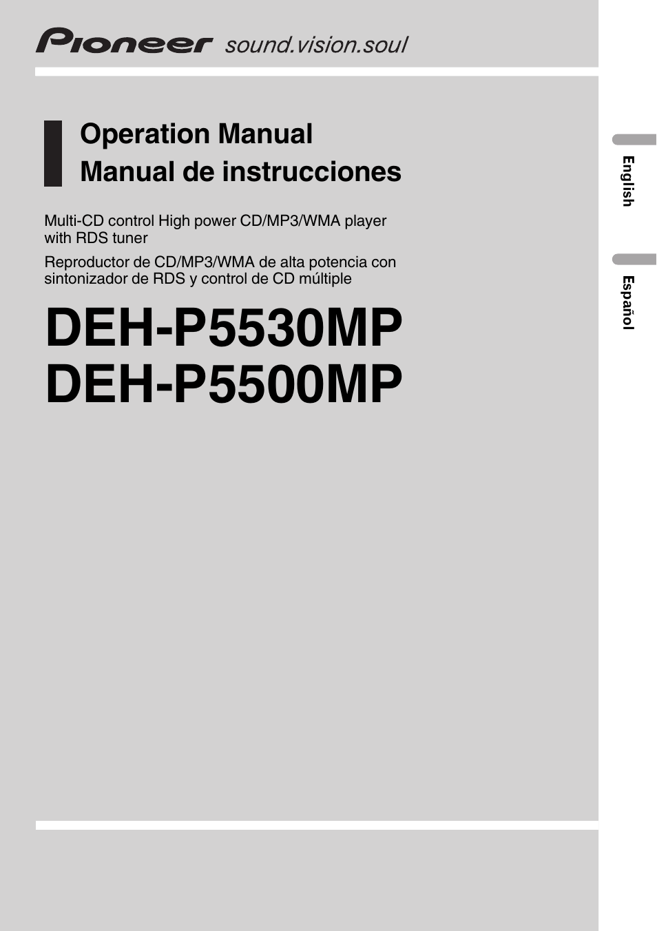 Pioneer DEH-P5500MP User Manual | 116 pages