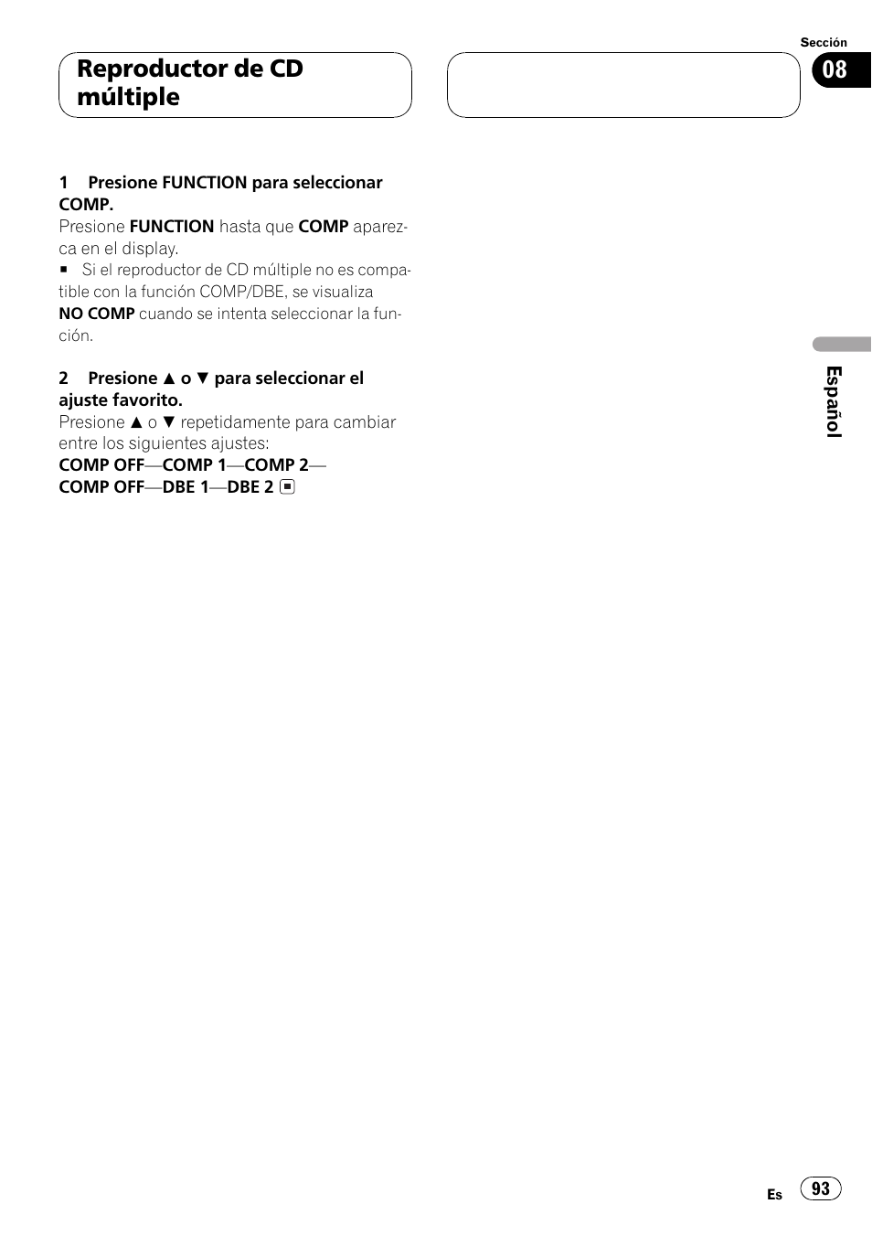 Reproductor de cd múltiple | Pioneer DEH-P5500MP User Manual | Page 93 / 116
