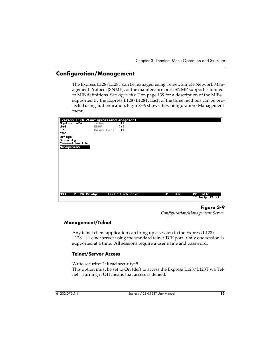 Configuration/management | ADTRAN L128 User Manual | Page 100 / 200