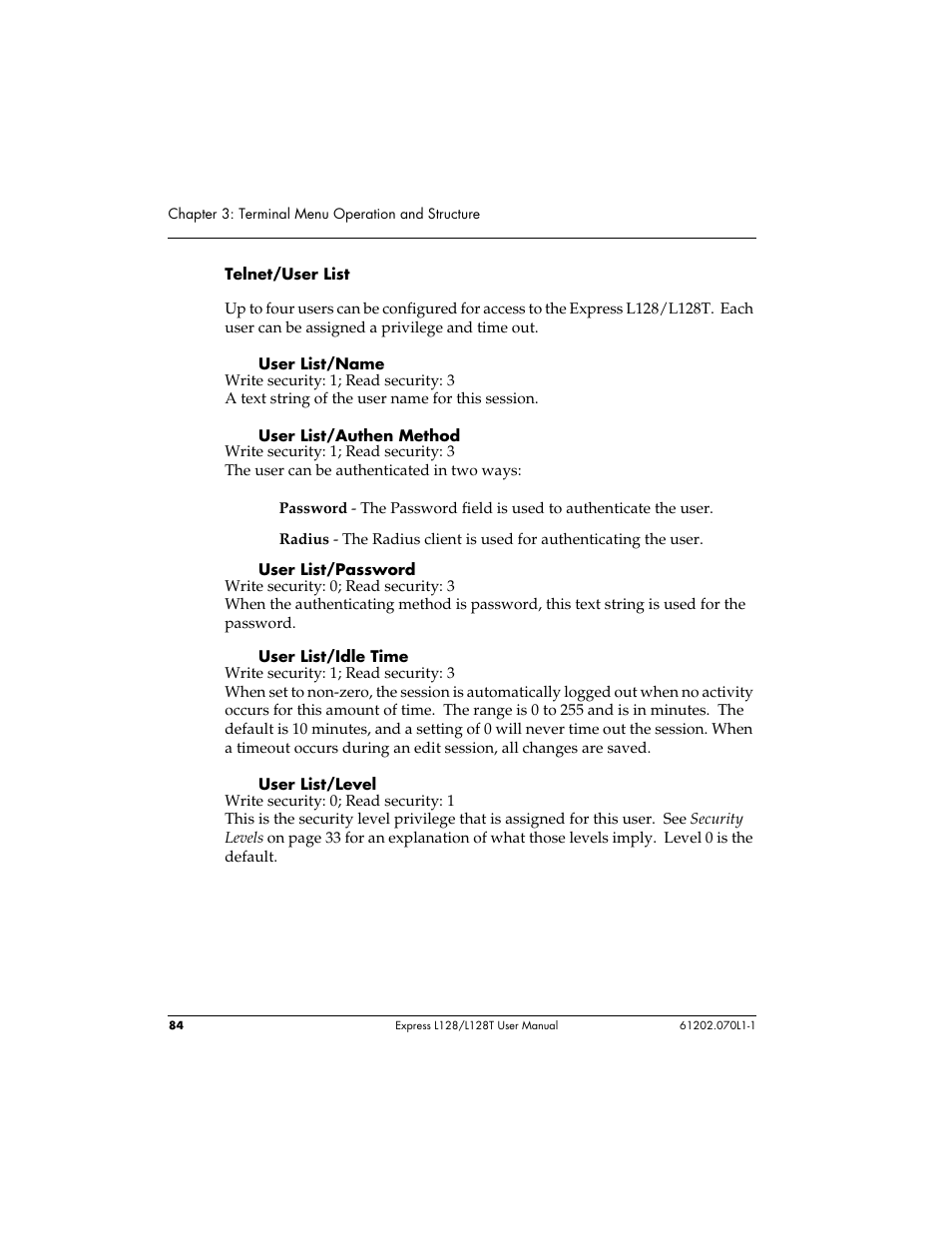 ADTRAN L128 User Manual | Page 101 / 200