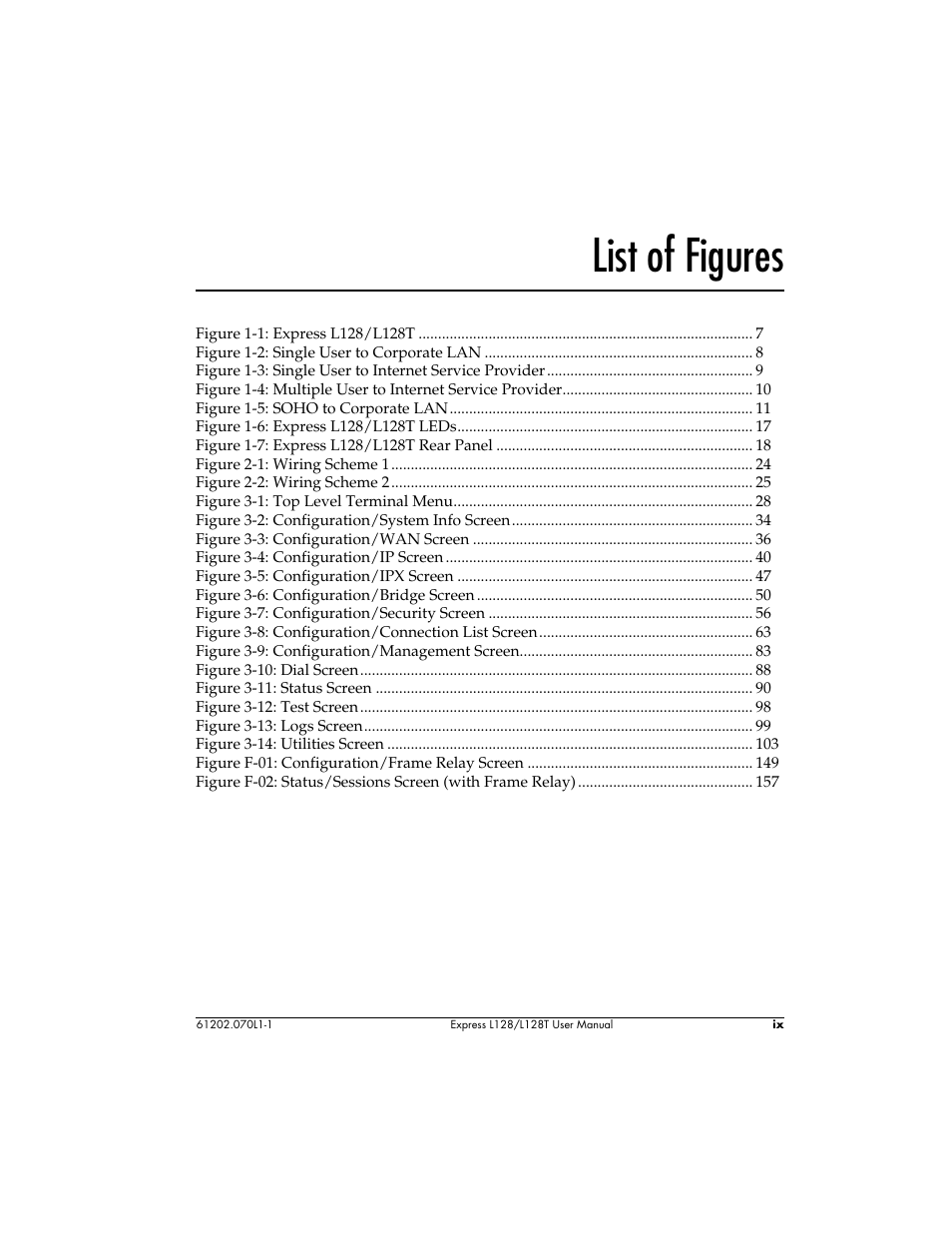 List of figures | ADTRAN L128 User Manual | Page 14 / 200