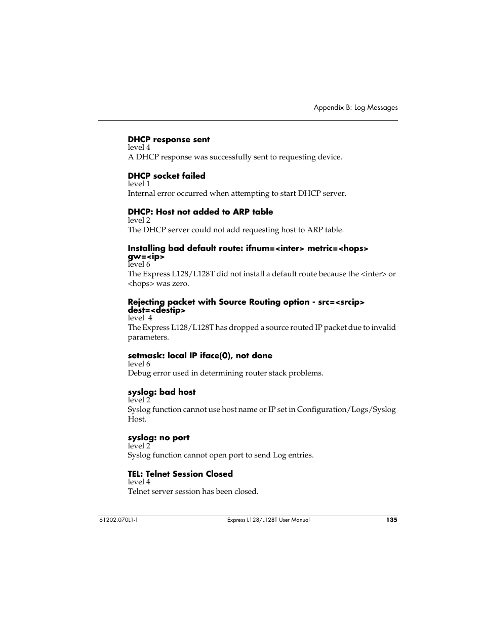 ADTRAN L128 User Manual | Page 152 / 200