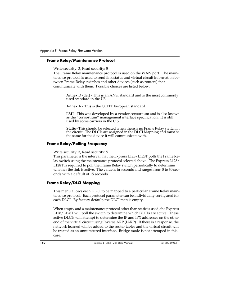 ADTRAN L128 User Manual | Page 167 / 200