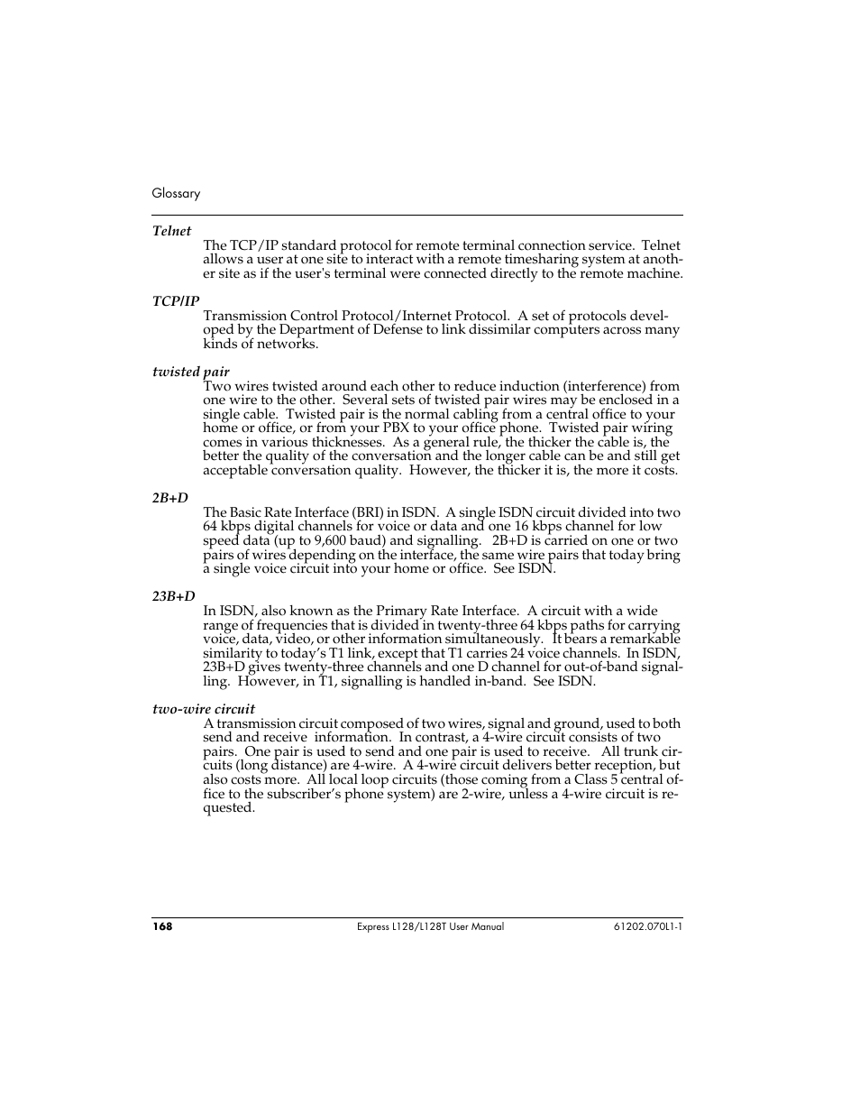 ADTRAN L128 User Manual | Page 185 / 200