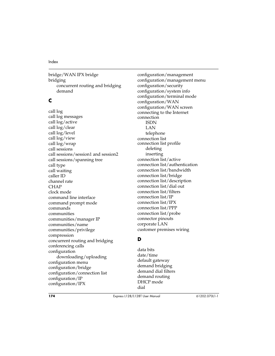 ADTRAN L128 User Manual | Page 191 / 200