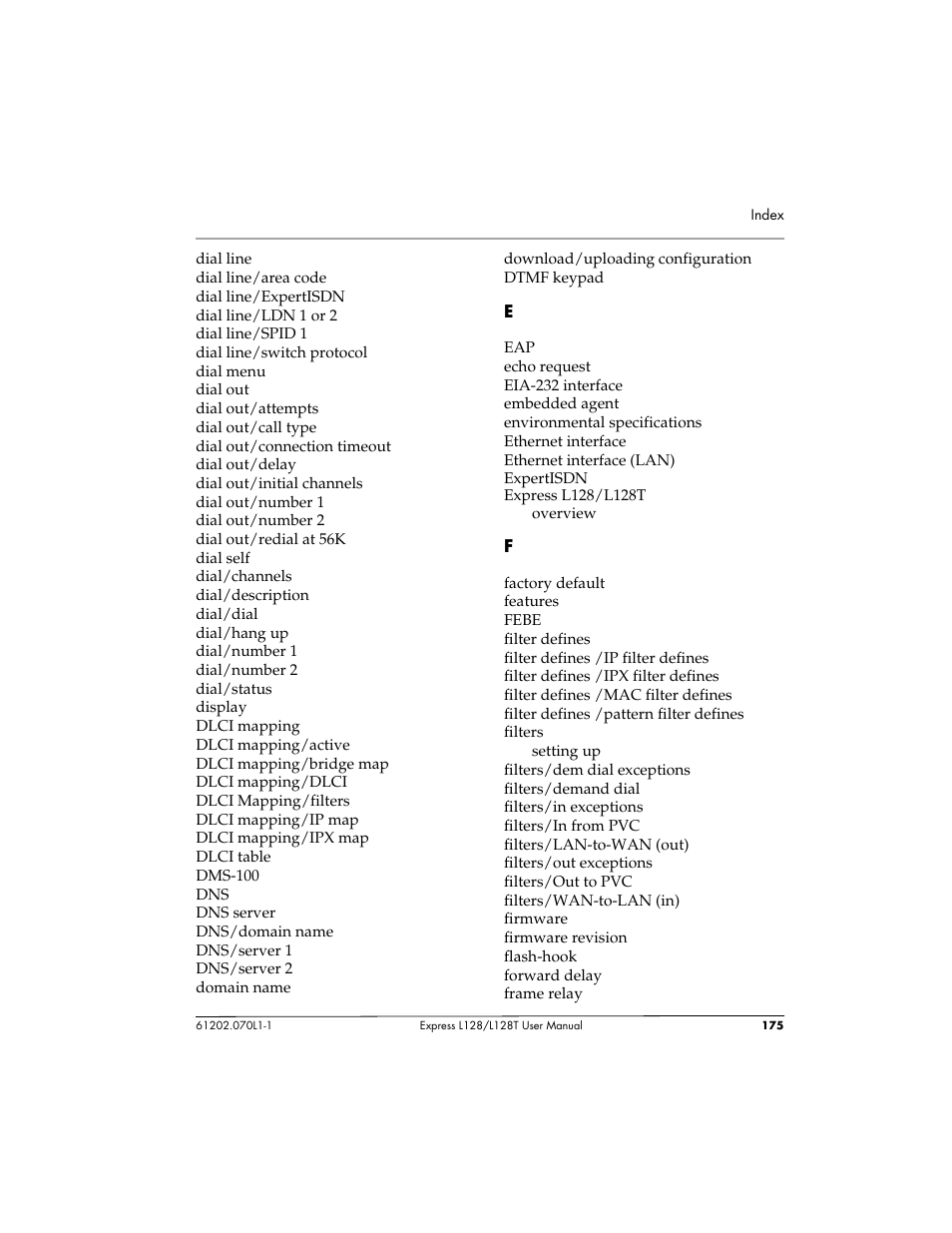 ADTRAN L128 User Manual | Page 192 / 200