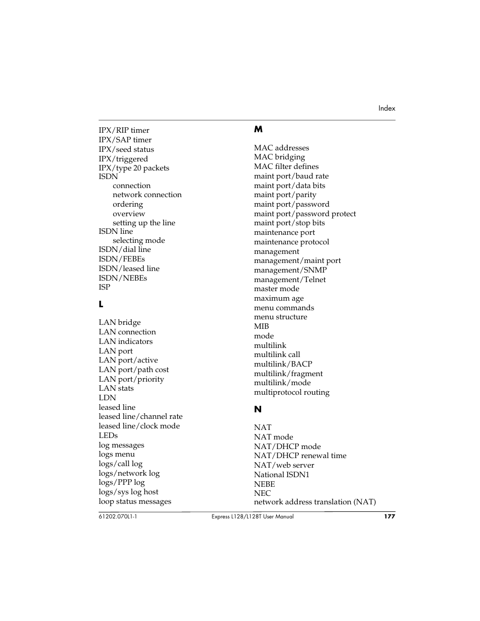 ADTRAN L128 User Manual | Page 194 / 200