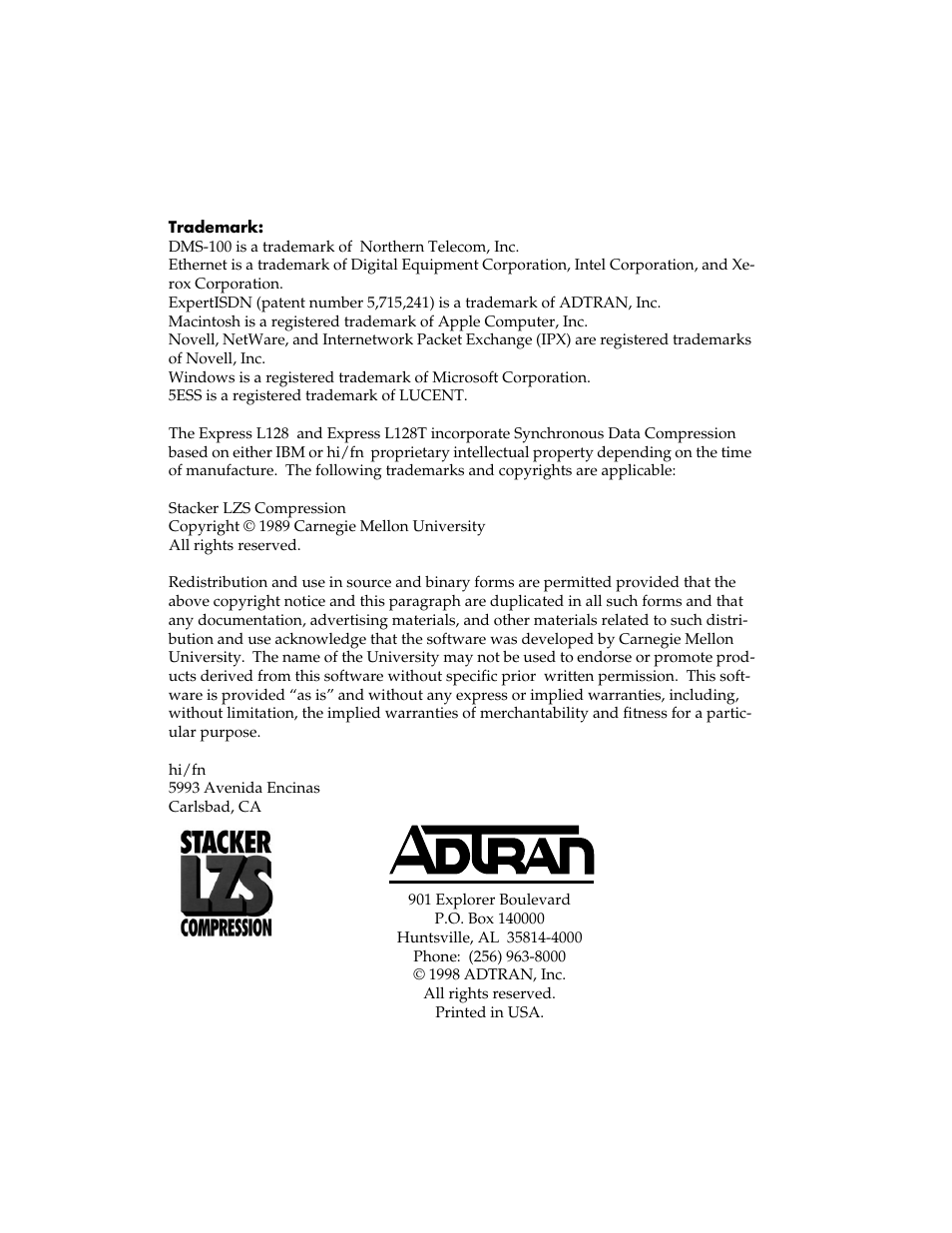 ADTRAN L128 User Manual | Page 2 / 200