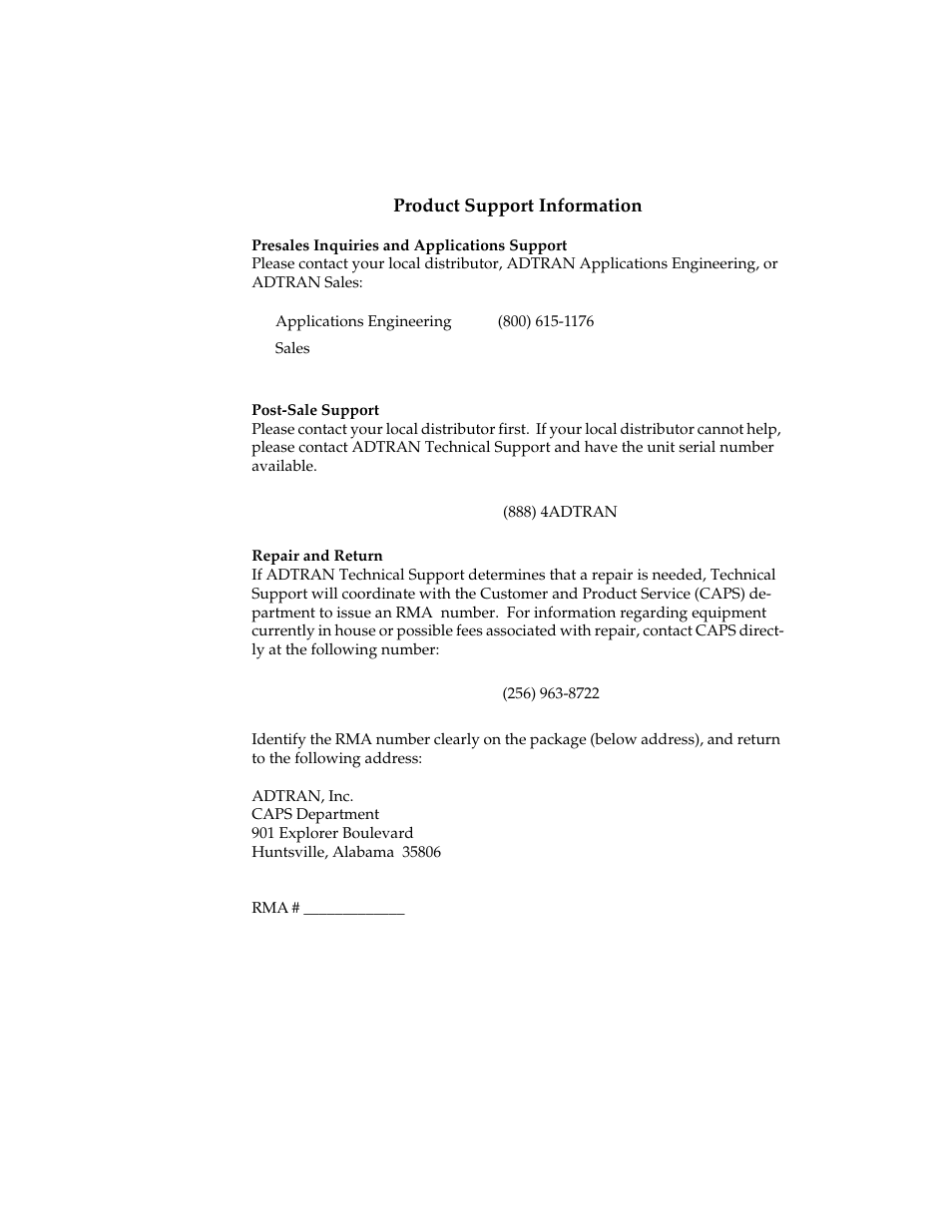 ADTRAN L128 User Manual | Page 200 / 200