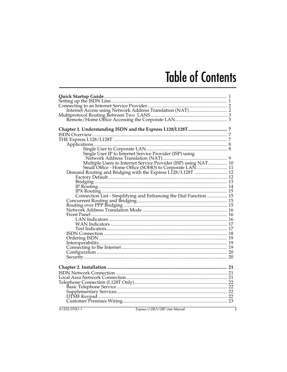 ADTRAN L128 User Manual | Page 6 / 200