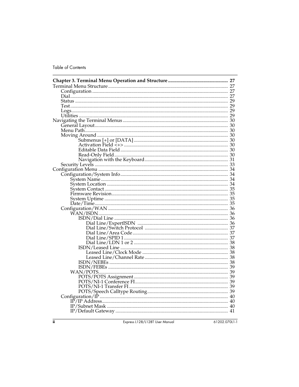 ADTRAN L128 User Manual | Page 7 / 200