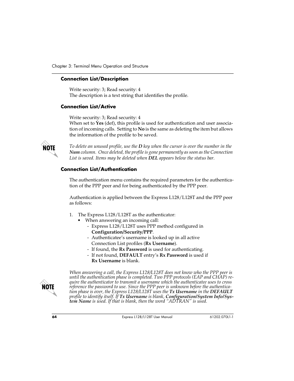 ADTRAN L128 User Manual | Page 81 / 200