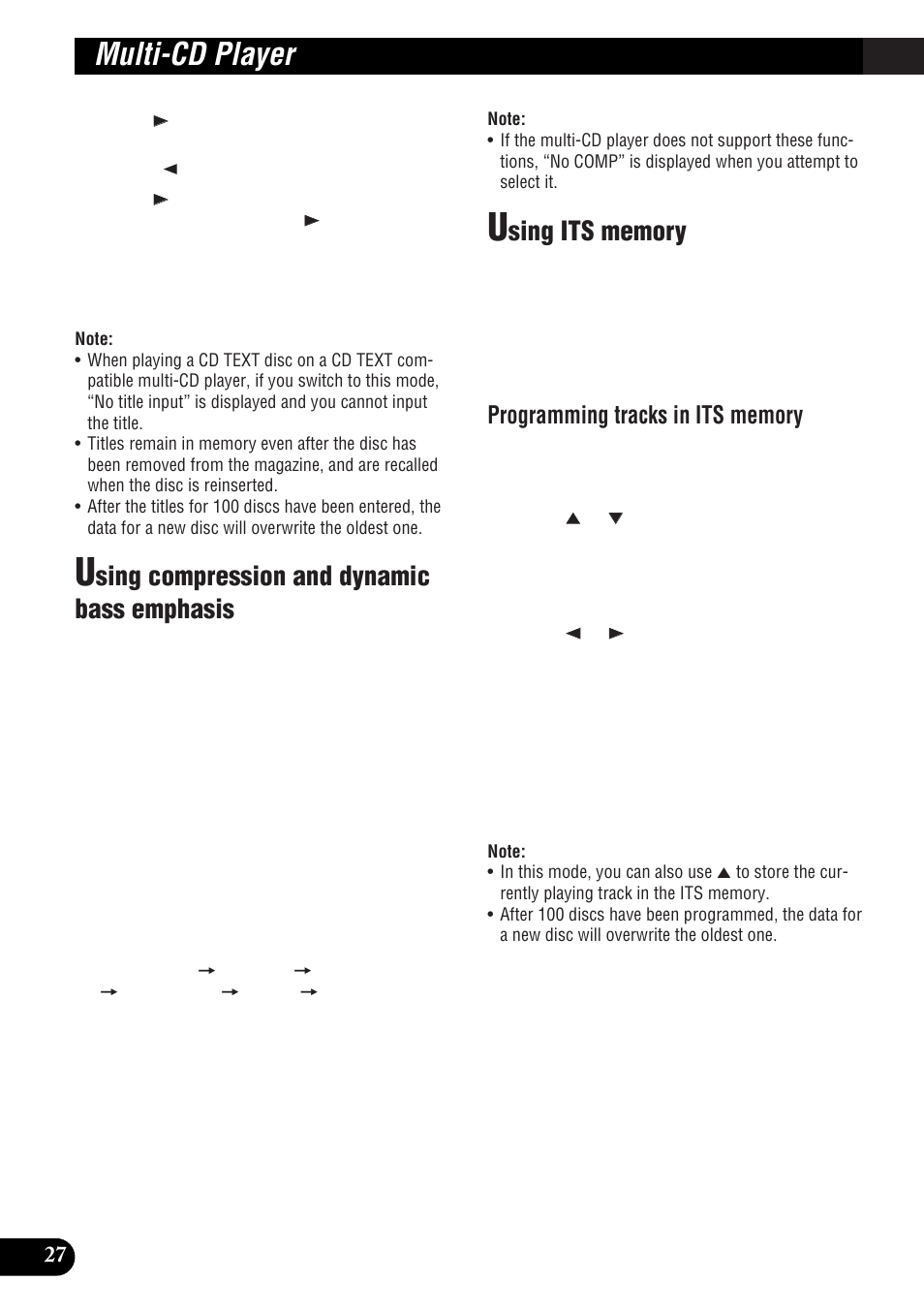 Using compression and dynamic bass, Emphasis, Using its memory | Multi-cd player, Sing compression and dynamic bass emphasis | Pioneer DEH-P9300R User Manual | Page 28 / 112