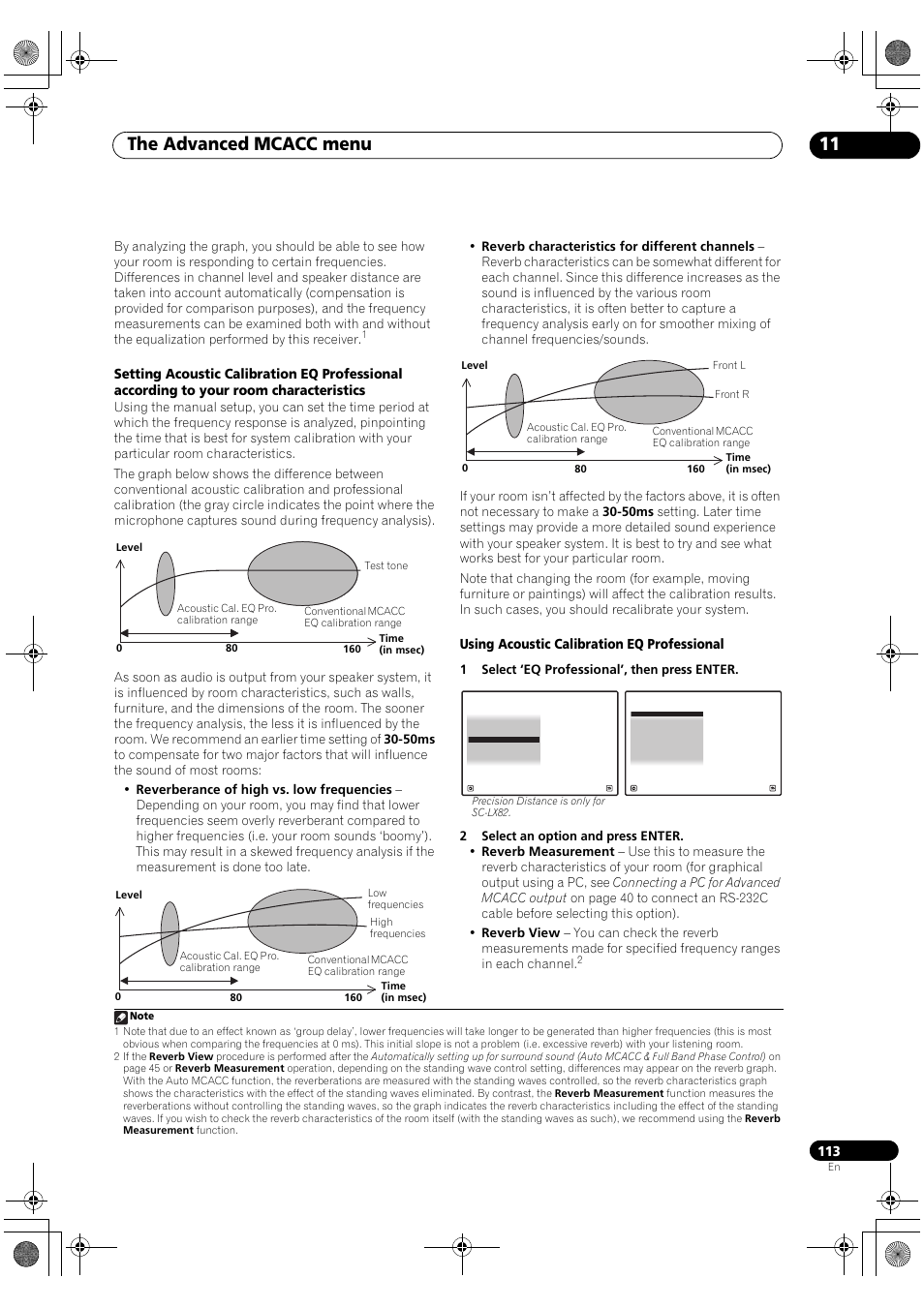 The advanced mcacc menu 11 | Pioneer SC-LX82 User Manual | Page 113 / 148