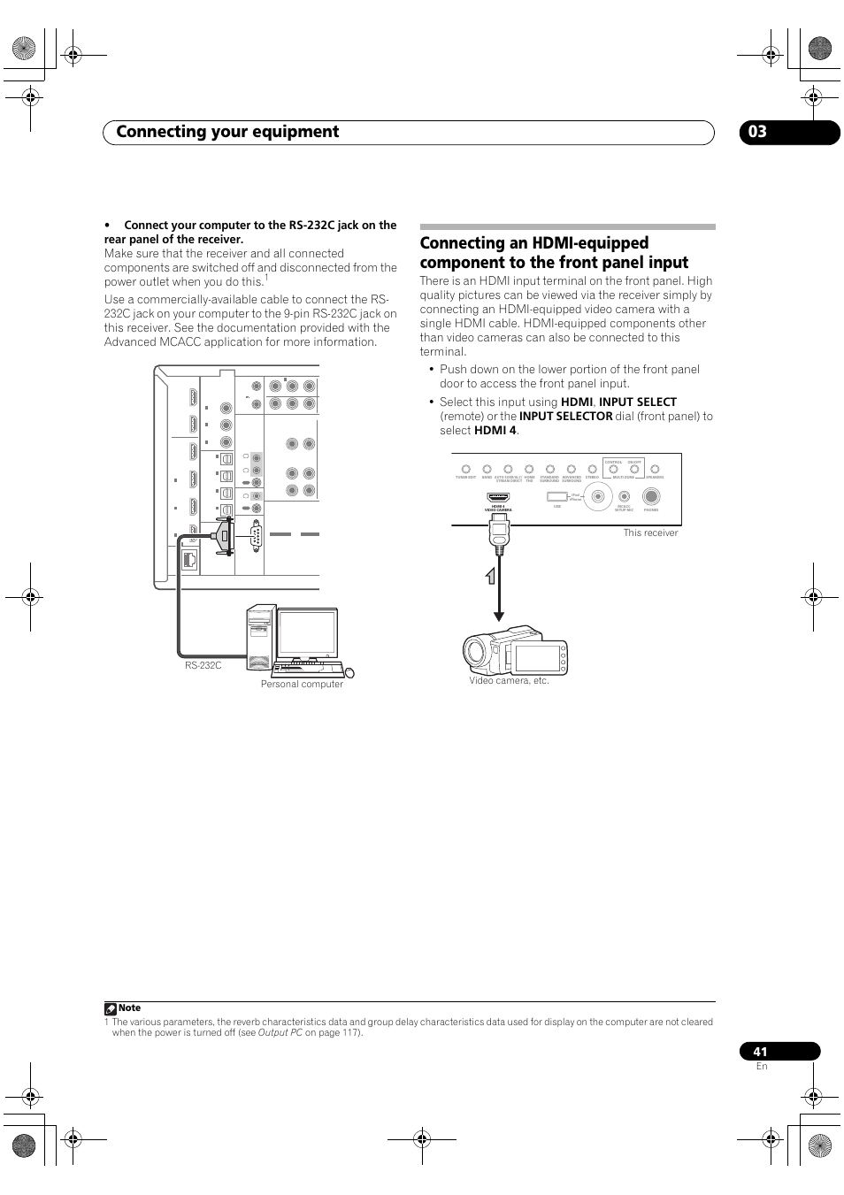 Connecting your equipment 03, Rs-232c personal computer | Pioneer SC-LX82 User Manual | Page 41 / 148
