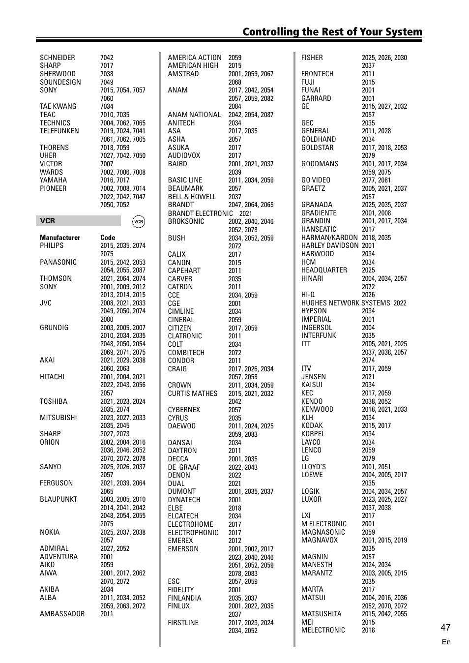 Controlling the rest of your system | Pioneer VSX-D810S User Manual | Page 47 / 52